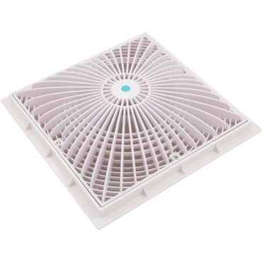 AquaStar - 12" x 12" Square MoFlo Suction Outlet Cover, w/ Frame, White