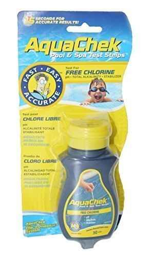 Aquacheck Aqua Chek Yellow Test Strips Free Chlorine, 50 Strips