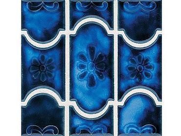 National Pool Tile Botanical Sky Blue 6" x 6"