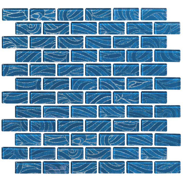 National pool Tile Zephyr Cobalt 1 x 2 