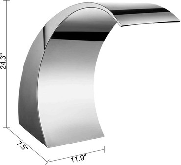 DG Pool Products DG Stainless Steel Pool Fountain for In Ground Pools Outdoor Waterfalls
