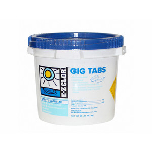 E-Z Clor Big Pool Chorine 25 LB Tabs 3''