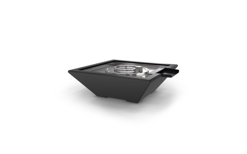 30" x 10" Fire & Water Bowl Corinthian Concrete Ebony
