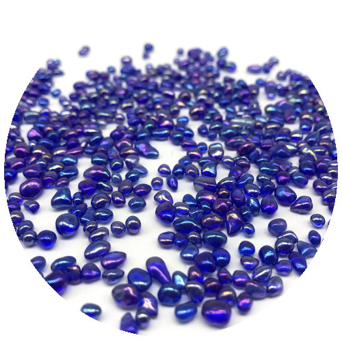 Glass Beads For Pool Finish Iridescent Cobalt Blue
