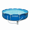 Intex Intex 12 x 30 Metal Frame Set Above Ground Swimming Pool with Filter and Cover