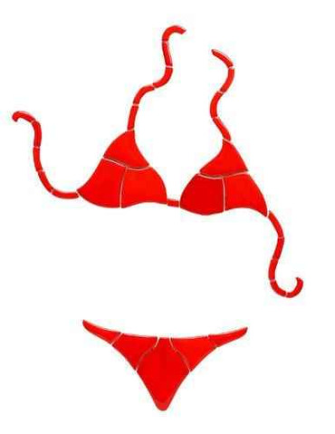 Mosaic Red Bikini RB64 Ceramic Mosaic