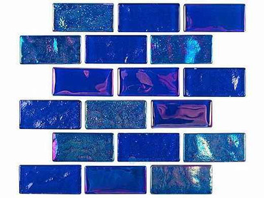 National Pool Tile Equinox 1x2 Glass Tile Dark Blue