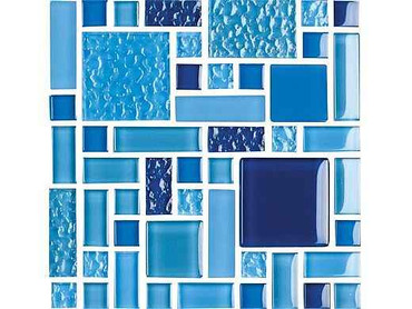 National Pool Tile Fusion Mosaic Glass Tile Royal Blue