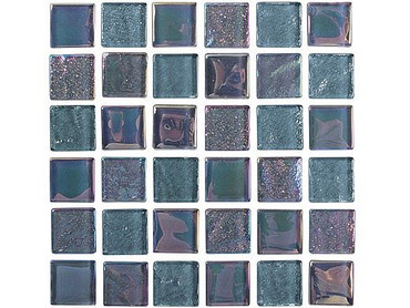 National Pool Tile Equinox 1x1 Black Steel