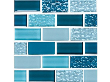 National Pool Tile Essence 1x2 Glass Tile Imperial Blue