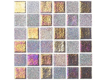 National Pool Tile Opal Glass 1x1 Tile Bronze Alloy
