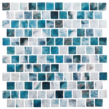  National Pool Tile Paradise Blue 1" x 2"