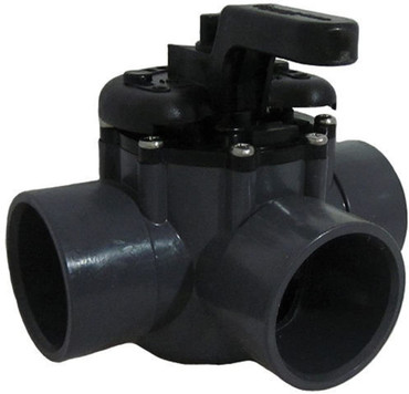  Pentair 263028 Lube-Free Diverter Valve 3 Port PVC 2-2.5"
