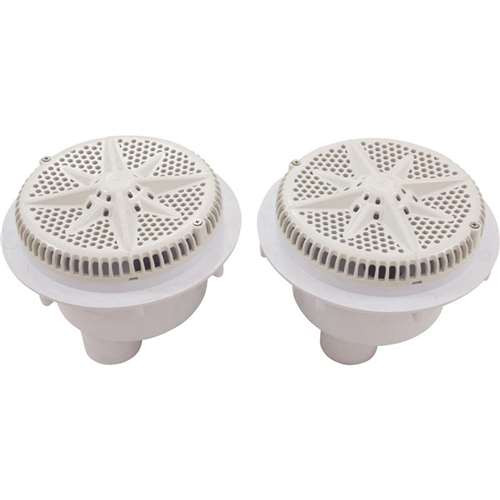 Pentair StarGuard Main Drain Complete 500120 - White - Two Pack
