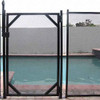 Pool Fence Safety Fence Gate, In-Ground Pool Type, Black Mesh/Stainless Steel, Width 30, Height 4 ft