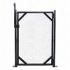 Pool Fence Safety Fence Gate, In-Ground Pool Type, Black Mesh/Stainless Steel, Width 30, Height 4 ft