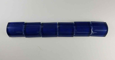 Pool Tile Step Trim - Watercolor Series Glass Cobalt Blue Color