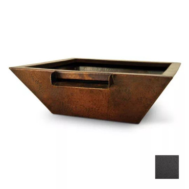 GRAND EFFECTS - PREMIUM METAL CORINTHIAN FIRE & WATER BOWL IN GREY HAMMERTONE