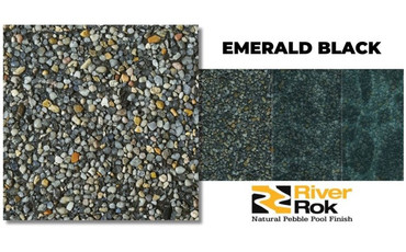 River Rok 80 lbs Natural Pebble Pool Finish Emerald Black

