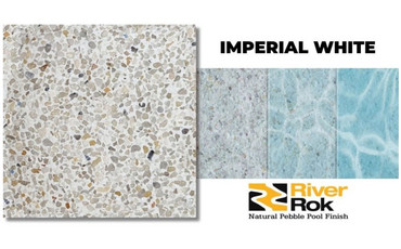 River Rok 80 lbs Natural Pebble Pool Finish Imperial White
