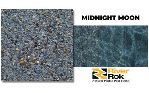River Rok 80 lbs Natural Pebble Pool Finish Midnight Moon
