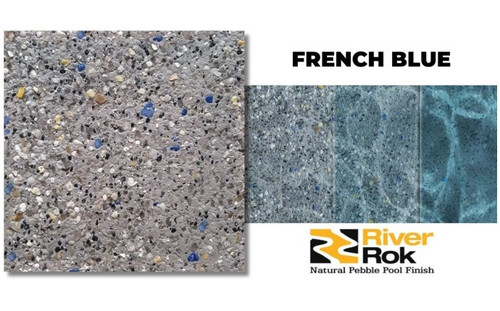River Rok 80 lbs Natural Pebble Pool Finish French Blue
