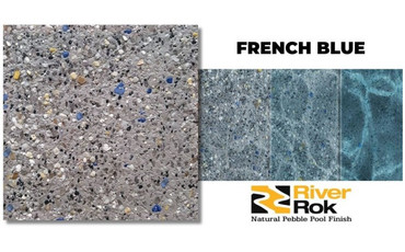 River Rok 80 lbs Natural Pebble Pool Finish French Blue
