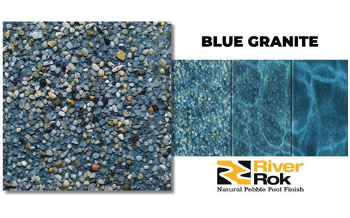 River Rok 80 lbs Natural Pebble Pool Finish Blue Granite

