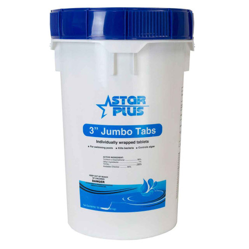 Starplus Star Plus Wrapped Trichlor Jumbo 3-Inch Pool Chlorine Tablets, 50 Pounds