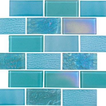 National Pool Tile South Seas Teal 2" x 4" 