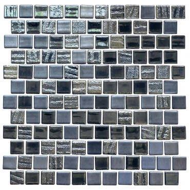 National Pool Tile 1" x 1" Tuxedo Black