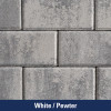  White/Pewter Bullnose Coping 3-5/8" x 9-1/8" 