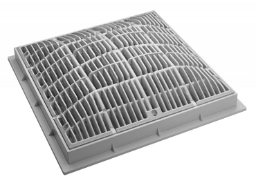 POOL FRAME & GRATE 12" X 12" WHITE
